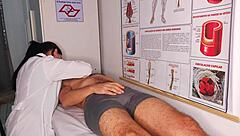 Erection In Front Of Nurse At Hospital