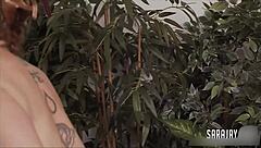 Fucking That Long Double-Head Toy Insatiable Sara Jay Fingers Her Ass And Tits To Orgasm