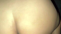 It hurts but I love it! Give me more cum on ass!