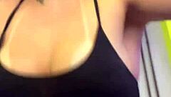 In the building gym, residents watch me exercise with my wet clothes