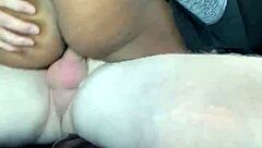 cheating ebony wife takes white cock in car