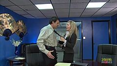 beautiful blonde milf lets boss fuck her in office
