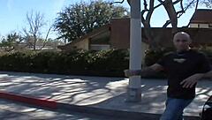 Wife with big tits gets fucked by stranger while husband watches outdoors