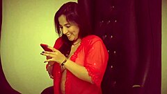 latina bbw in red lingerie unleashes her sensual side with masturbation