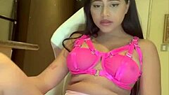 Latina Amateur Masturbates in Lingerie Until She Cums