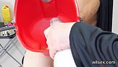 foxy cutie endures painful anal treatment in bdsm asylum