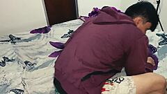 Stepmom helps stepson masturbate with doll