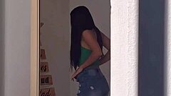 spying on my hot roommate as she showers and changes