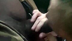 My Boss's Wife Swallows My Cum After Blowjob In The Car