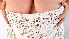 Arcane Adventures Granny Mariaold Masked in Lingerie Masturbates for Step-Grandson with Big Tits