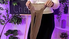 sisi in nylon club, showing off her pantyhose. want to see more?