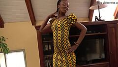 dark skinned african bombshell in interracial facial casting interview