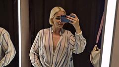 Big Tits Try See-Through Outfit in Dressing Room