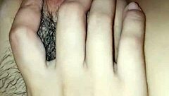 pretty asian girlfriend moans while riding in bedroom