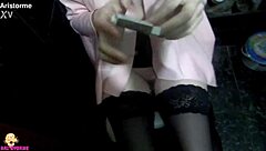 Oh wow, the blonde student got punished by her husband pissing in her mouth in the garage 😲