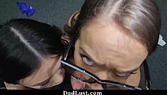 fucking my stepdaughter and new intern in my office