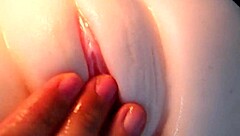 Beautiful pussy play with double penetration and blowjob