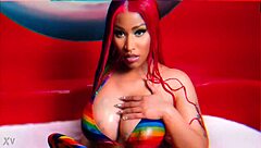 nicki minaj, redhead celebrity, talks about her sexy big tits and masturbation.