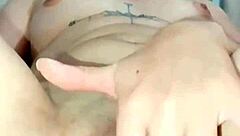 little latina uses toys to touch herself until she squirts everywhere.