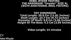 I’m taking a monster dildo deep with anal fisting