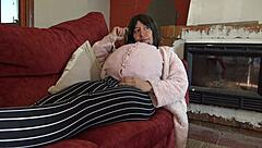 Horny Pregnant Stepmother Commands Stepson To Fuck Her Hairy Pussy