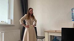 Beautiful stepmother fucks stepson without panties in pov close-up