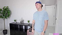 Sharing bed with milf partner, exploring backdoor in intimate moment.