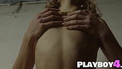 Beautiful Blonde Teen 18+ Amelia Posing With The Ball Exposing Stunning Body