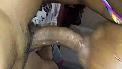 sucking the monster cock wet and hard