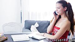 teen babe feels amazing getting cummed on hard