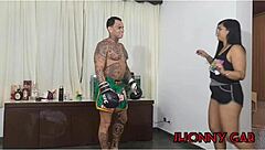 Pornstar Nicoly Mattos Gets Her Big Ass Fucked By Monster Cock In Boxing Class