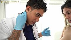 Petite Wife Fucks Surgeon, Husband Catches Them, Joins Epic Threesome