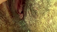 Descriptive Slow Motion Close Up of Mexican Hairy Mature Woman Fucking