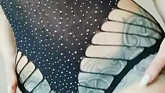 Close-up of stepmother's big tits during taboo cum in pussy sex