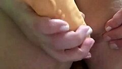 Prostitute with big ass masturbates her pussy suggestively