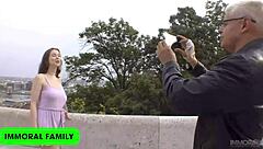 Hey, want to see this curvy beauty bent over for muff diving in a homemade threesome?