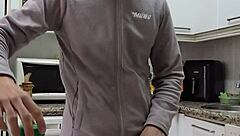 cooking tortilla while jerking off and cumming on food