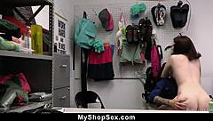 does the teen 18+ let the guard fuck her to leave?