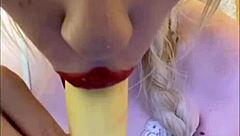 Elza Kom Dances Seductively in Lingerie Before Sucking Cock