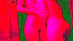 Beautiful Latina pornstar fingers brunette's pussy in bisexual girl on girl shower sex