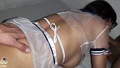 i joined a wild orgy at the swinger club with petite latinas dancing and getting facial cumshots