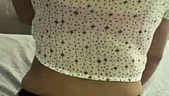 latina moves on big cock in bed