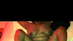 Thick ebony babe with big natural tits spreads pussy for BBC fucking