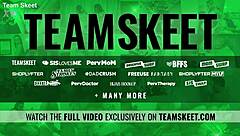 Cute petite stepsis splits pussy on big cock in doggystyle!