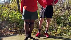 Mother-In-Law Holds My Dick While I Pee In Public Fetish