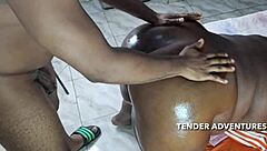 Big Butt Milf Oiled Up for Sloppy Blowjob