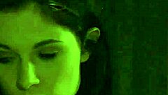 pale white slave with big tits in femdom scene