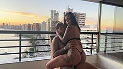 delicious sunset fuck in cowgirl