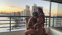 delicious sunset fuck in cowgirl