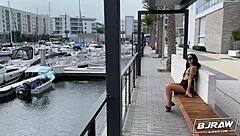 Charlie Valentine sucks monster cock but gets cum on tits